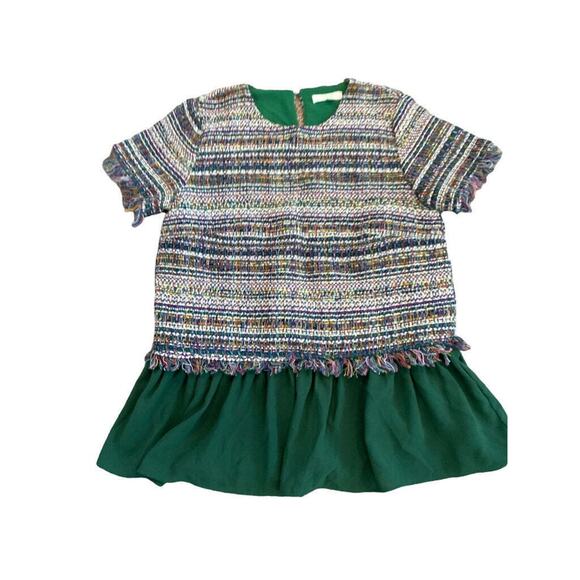 XS Jade Melody Tam Tweed Skirted Blouse - Picture 1 of 3